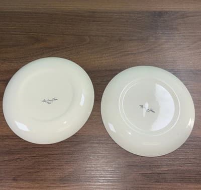 Vintage Homer Laughlin Modern Atomic Star Side Plate 7in Set Of 2 Gold Silver - Thumbnail 8