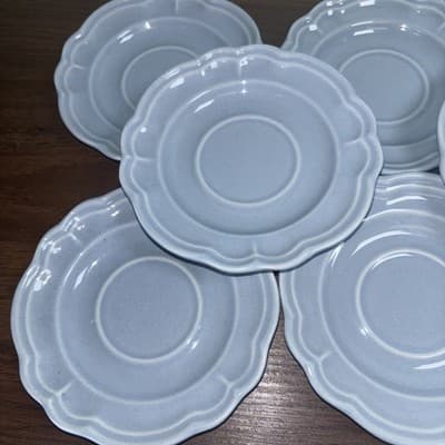 11 Pfaltzgraff GAZEBO BLUE Saucer Plates USA 5.75” NO Coffee Mugs Replacement - Thumbnail 5