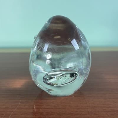 Glass Long Snout Nose PIG Hand Cooler or Paperweight Clear Figurine - Thumbnail 6