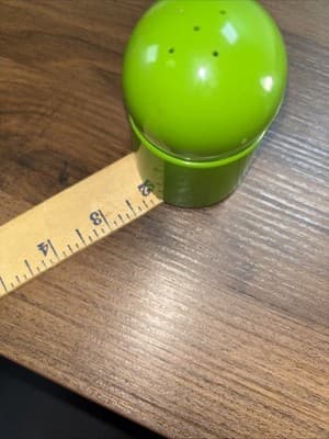 Green MCM Plastic Salt Pepper Round Nesting HC Made In Denmark Flag - Thumbnail 12