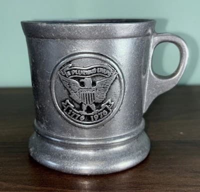 Vintage Pewter Bicentennial 1776-1976 Mug Made In USA Silver Eagle