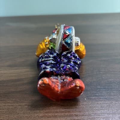 Bombay Co Glass Clown Christmas Tree Ornament Large 5.5” Colorful - Thumbnail 4
