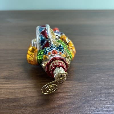 Bombay Co Glass Clown Christmas Tree Ornament Large 5.5” Colorful - Thumbnail 5