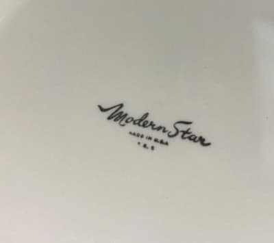 Vintage Homer Laughlin Modern Atomic Star Side Plate 7in Set Of 2 Gold Silver - Thumbnail 11