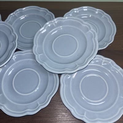 11 Pfaltzgraff GAZEBO BLUE Saucer Plates USA 5.75” NO Coffee Mugs Replacement - Thumbnail 6