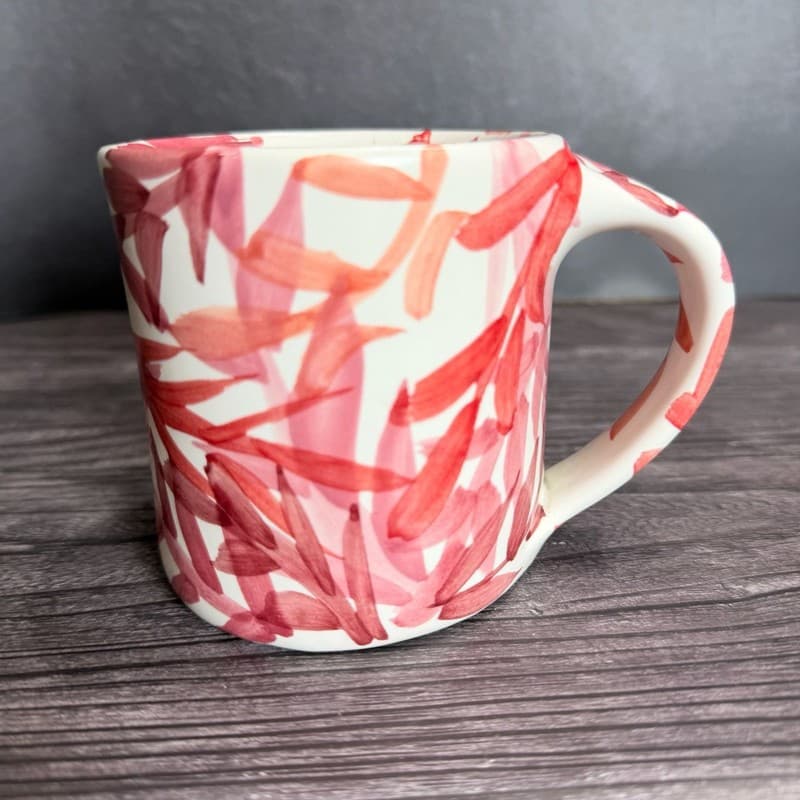 Pugh Studio Ceramic Hand-Painted Abstract Leaf Branch Coffee Mug - Thumbnail 7