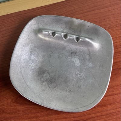 VTG Set Of Two MCM Wilton Armetale Pewter Ashtray Made In Columbia PA USA - Thumbnail 6