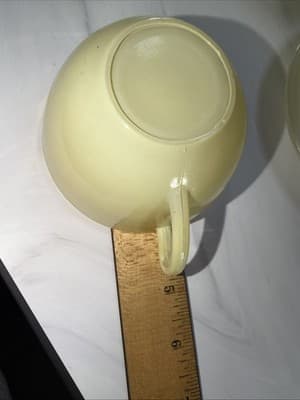 Anchor Hocking Rainbow Vintage 50S Yellow Saucer And Cups Set Of 4 - Thumbnail 15