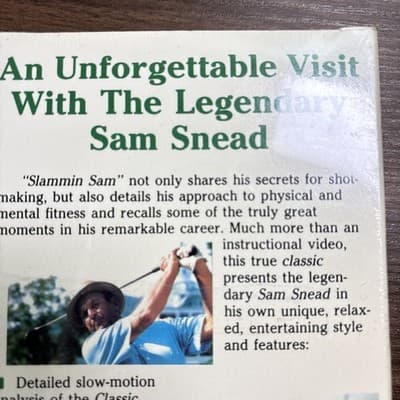 Sam Snead Sealed VHS Tape Golf Secrets For Seniors 1987 Vintage New Old Stock - Thumbnail 11