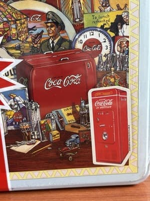 VTG Machine Coca-Cola 1000 Piece Jigsaw Puzzle Tin & Magnet NOS New Sealed - Thumbnail 2
