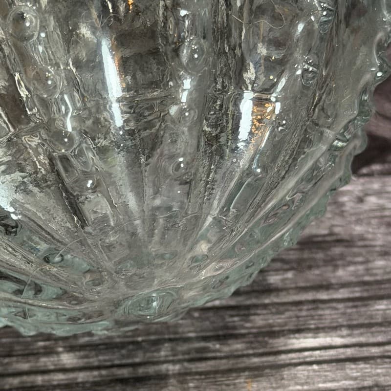 Antique Embossed Clear Rose Glass Globe Replacement Lamp Shade - Thumbnail 6