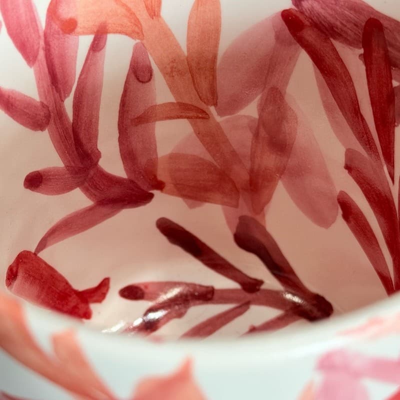 Pugh Studio Ceramic Hand-Painted Abstract Leaf Branch Coffee Mug - Thumbnail 4