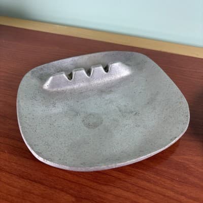 VTG Set Of Two MCM Wilton Armetale Pewter Ashtray Made In Columbia PA USA - Thumbnail 4