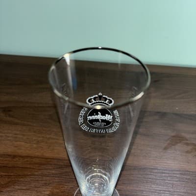 Warsteiner Gold Rimmed Beer Pilsner Lager Glass 0.3l / half pint Advertising VTG - Thumbnail 6