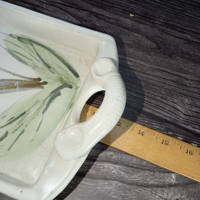 Vtg Studio Art Pottery Jewelry Tray Bathroom Vanity Organizer Tea Tray Long - Thumbnail 10