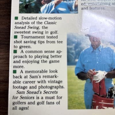 Sam Snead Sealed VHS Tape Golf Secrets For Seniors 1987 Vintage New Old Stock - Thumbnail 12