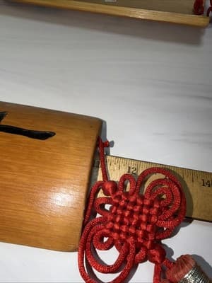 Pair Chinese Bamboo & Red Rope Character Letter Symbols Wall Art Good Luck Wish - Thumbnail 18