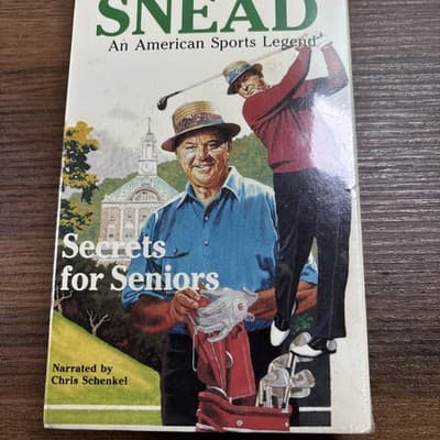 Sam Snead Sealed VHS Tape Golf Secrets For Seniors 1987 Vintage New Old Stock - Thumbnail 2