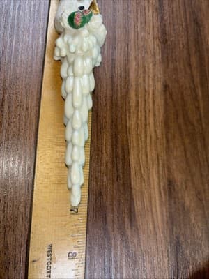 Vintage Set of 4 Whimsical Snowman Icicle Shaped 7” Christmas Ornaments - Thumbnail 6