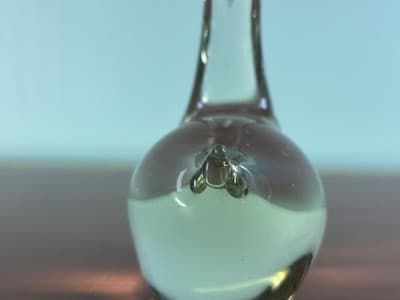Vintage Hand Blown Clear Crystal Glass Goose Elegant Décor Paperweight - Thumbnail 6