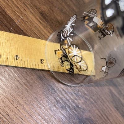 Single Libbey Curio Antique Carriage Car Buggy 5.5 Highball Tom Collins Glasses - Thumbnail 8