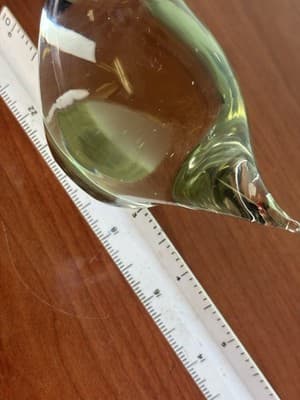 Vintage Hand Blown Clear Crystal Glass Goose Elegant Décor Paperweight - Thumbnail 10