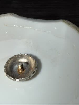 Vintage Porcelain Dish Bowl Hand Painted Reticulated Pedestal Bon Bon Christmas - Thumbnail 13
