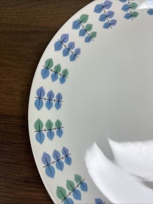 Makisa Elite Cali BOU Narumi 12” Platter 5493-T Made In Japan Blue Green VTG - Thumbnail 5
