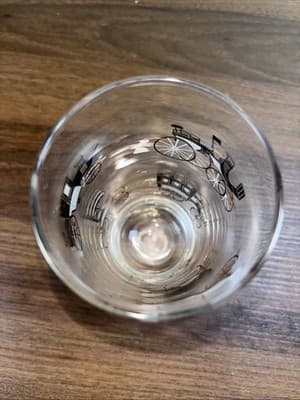 Single Libbey Curio Antique Carriage Car Buggy 5.5 Highball Tom Collins Glasses - Thumbnail 5