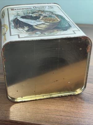 Vintage Collectible Tin WASHBURN CROSBY Co. Gold Medal Flour Colorful 1980s Era - Thumbnail 8