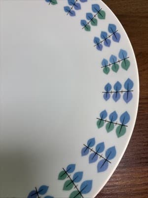 Makisa Elite Cali BOU Narumi 12” Platter 5493-T Made In Japan Blue Green VTG - Thumbnail 3