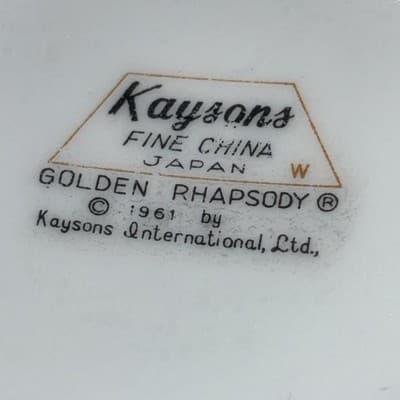 Kaysons Fine China of Japan Golden Rhapsody Pattern Cream and Sugar Set - Thumbnail 16