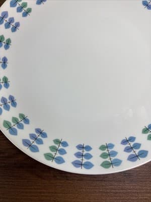 Makisa Elite Cali BOU Narumi 12” Platter 5493-T Made In Japan Blue Green VTG - Thumbnail 2