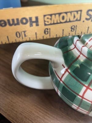 Cooks Bazaar Gourmet Collection Christmas Green Red Plaid Snowman 6 Cup Teapot - Thumbnail 13