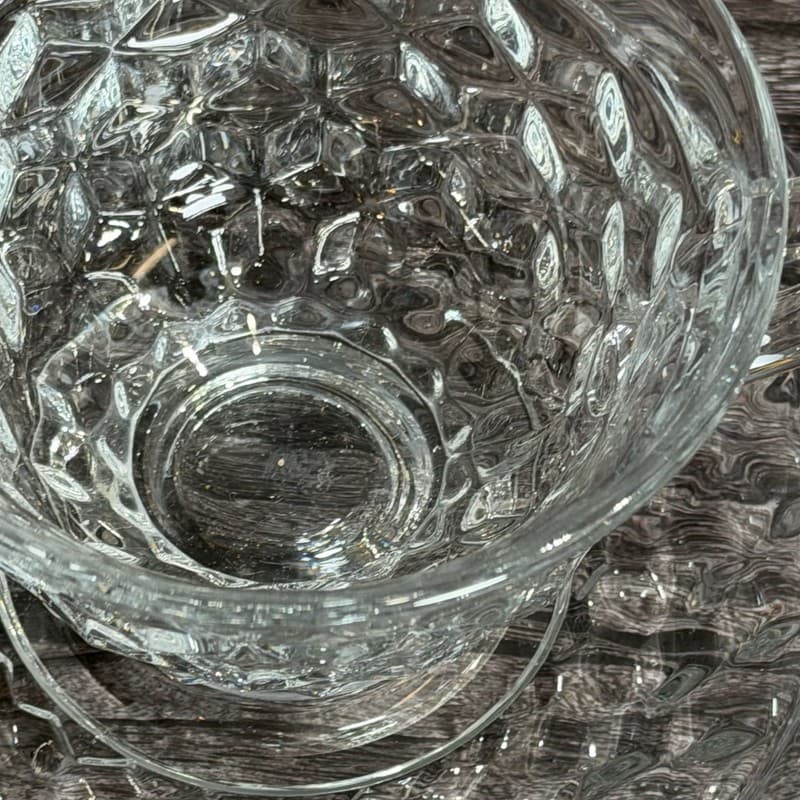Vintage Fostoria American Clear Crystal Tea Cups and Saucers Set of 4 - Thumbnail 8
