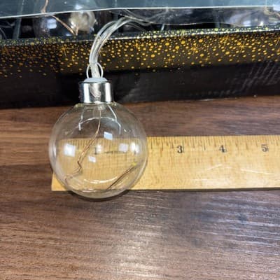 2 Inch Bubble Ball Fairy 10 Lights Battery Operated String Lights Decor Garden - Thumbnail 6