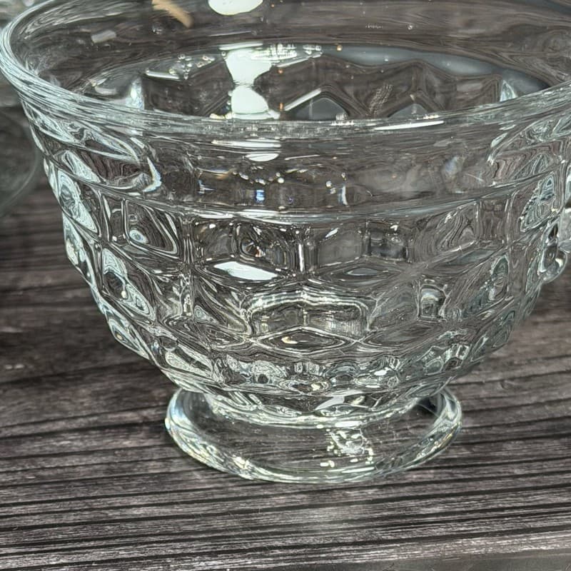 Vintage Fostoria American Clear Crystal Tea Cups and Saucers Set of 4 - Thumbnail 10