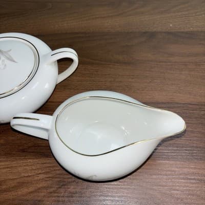 Kaysons Fine China of Japan Golden Rhapsody Pattern Cream and Sugar Set - Thumbnail 3