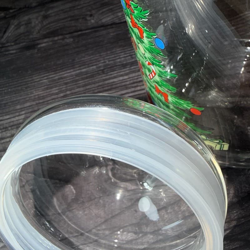 Vintage Luminarc France Christmas Holiday Tree Glass Apothecary Candy Jar - Thumbnail 13