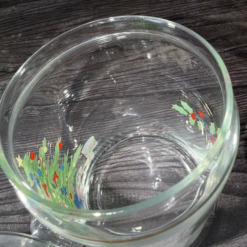 Vintage Luminarc France Christmas Holiday Tree Glass Apothecary Candy Jar - Thumbnail 12
