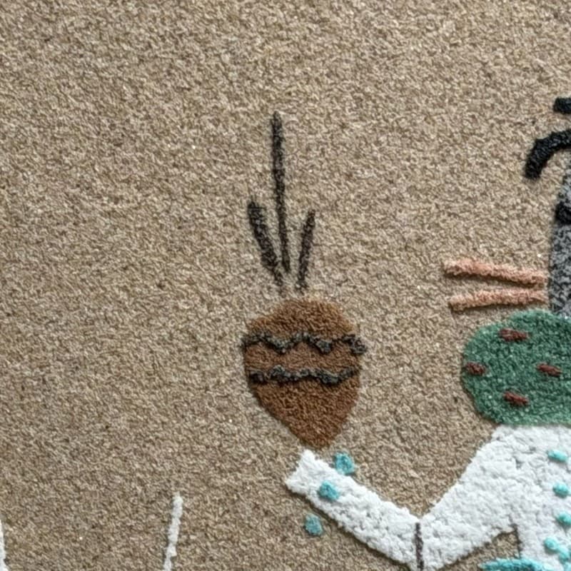 Vintage Signed Navajo Sand Painting Yei Bi Chi Dancer Folk Art - Thumbnail 3