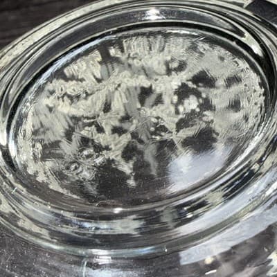 Vintage Clear Glass Mugs With Embossed Frosted Tree Design Christmas Gift - Thumbnail 7