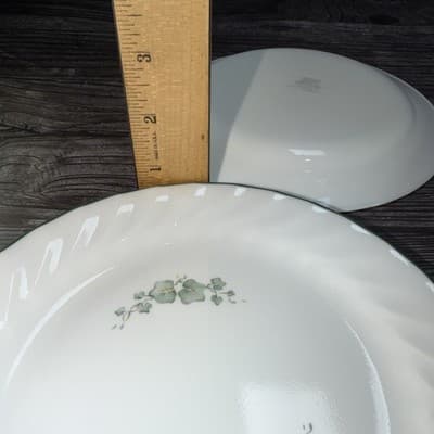 Corelle CALLAWAY IVY White Swirl Green Ivy 7" SALAD PLATE Lot of 3 - Thumbnail 12