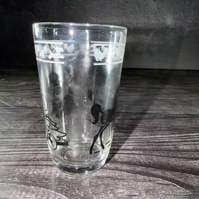 1966 Swanky Swigs Kraft Cheese Kid's Juice Glass Green Bunnies & Kittens Horse - Thumbnail 9