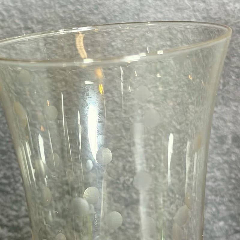 Set of 4 Multicolor Etched Polka Dot Champagne Flutes Crystal Glass - Thumbnail 13