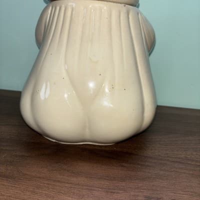 1940’s AMERICAN POTTERY AB Co CLOWN BISQUE COOKIE JAR WITH #3 BASEBALL CAP - Thumbnail 6