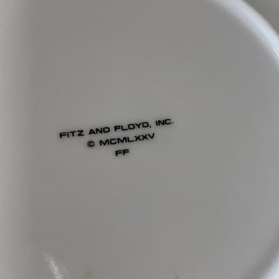 VTG Plate Set 6 Beach House 1970s Fitz & Floyd Orange Sea Shell 7.5” Ocean - Thumbnail 4