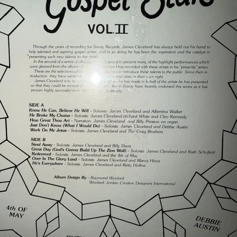 James Cleveland Sings with The World's Greatest Gospel Stars Vol. II Vinyl LP - Thumbnail 10