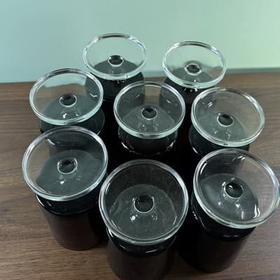 ARCOROC Ruby Red Glass, 5 1/4” Set (8) Arcoroc, France Stemmed Wine Water Gobl - Thumbnail 5