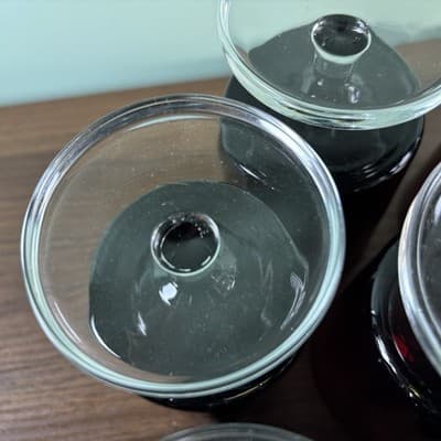ARCOROC Ruby Red Glass, 5 1/4” Set (8) Arcoroc, France Stemmed Wine Water Gobl - Thumbnail 6